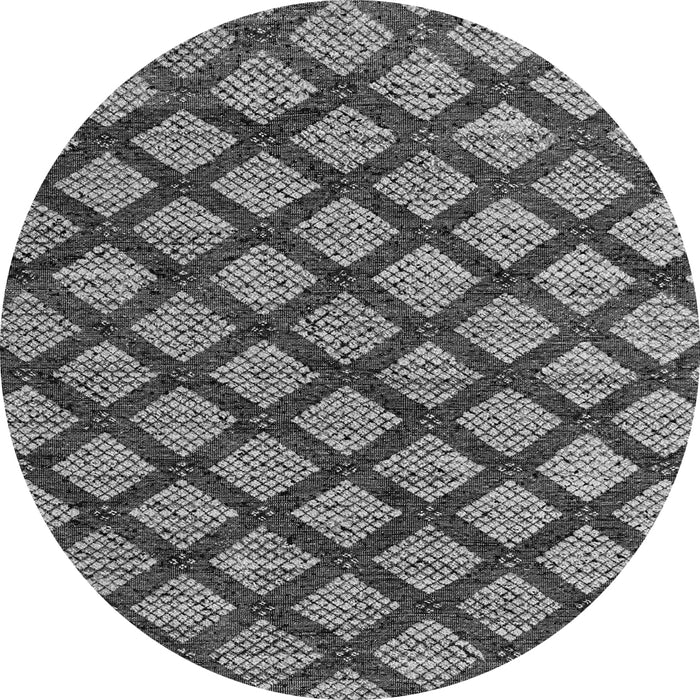 Round Machine Washable Abstract Gray Modern Rug, wshabs4777gry
