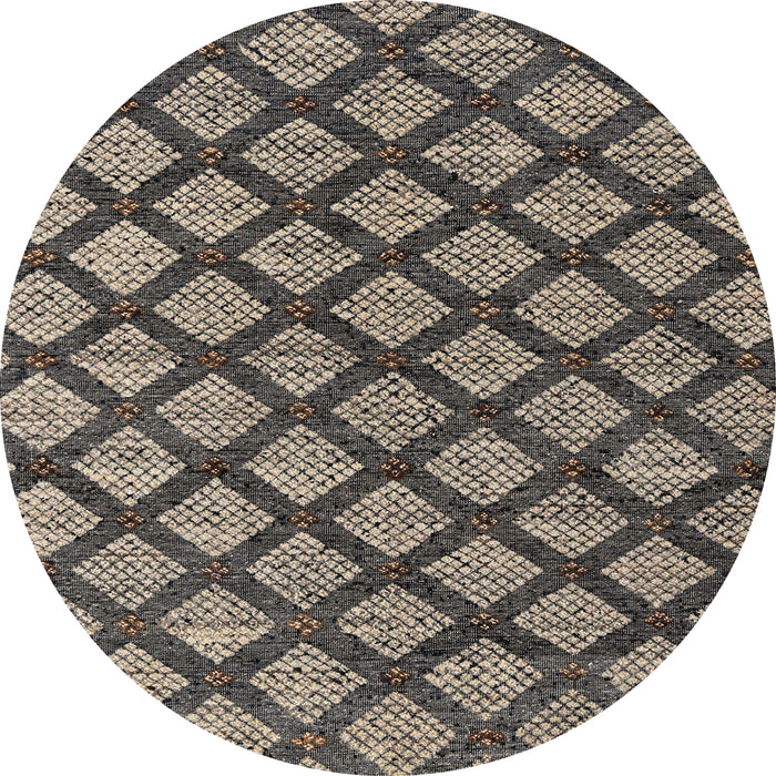 Round Machine Washable Abstract Burgundy Brown Rug, wshabs4777