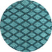 Round Machine Washable Abstract Light Blue Modern Rug, wshabs4777lblu