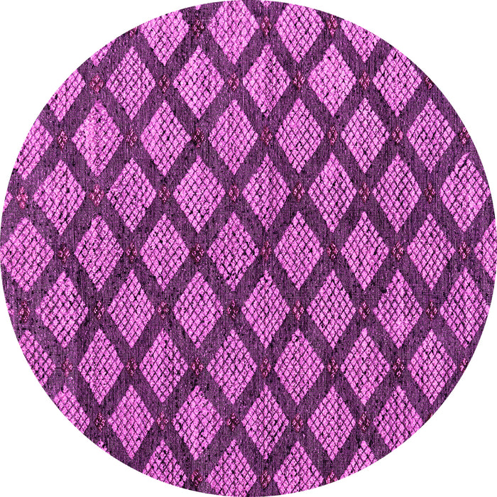 Round Machine Washable Abstract Pink Modern Rug, wshabs4777pnk