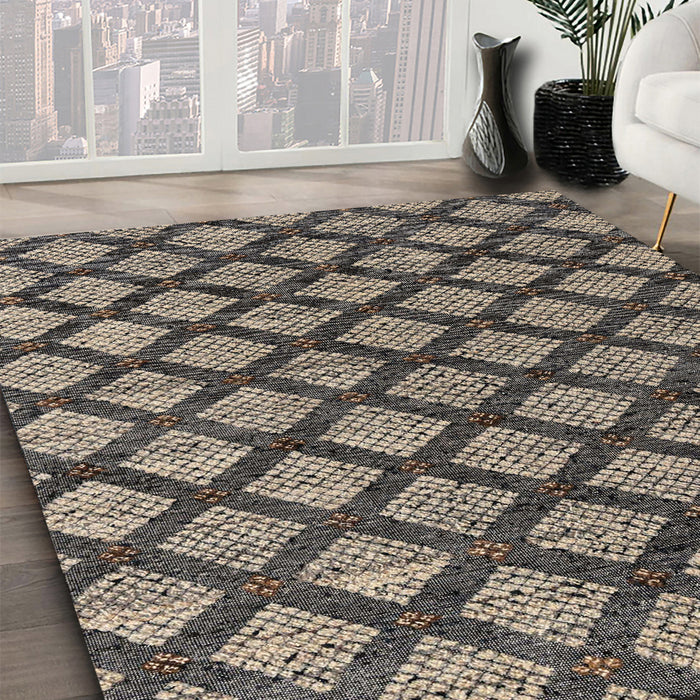 Machine Washable Abstract Burgundy Brown Rug in a Family Room, wshabs4777