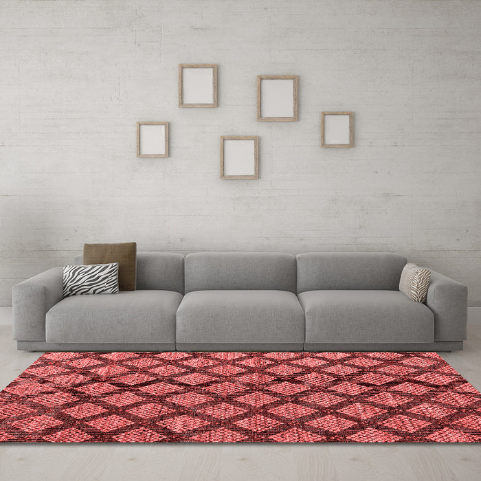 Modern Red Washable Rugs