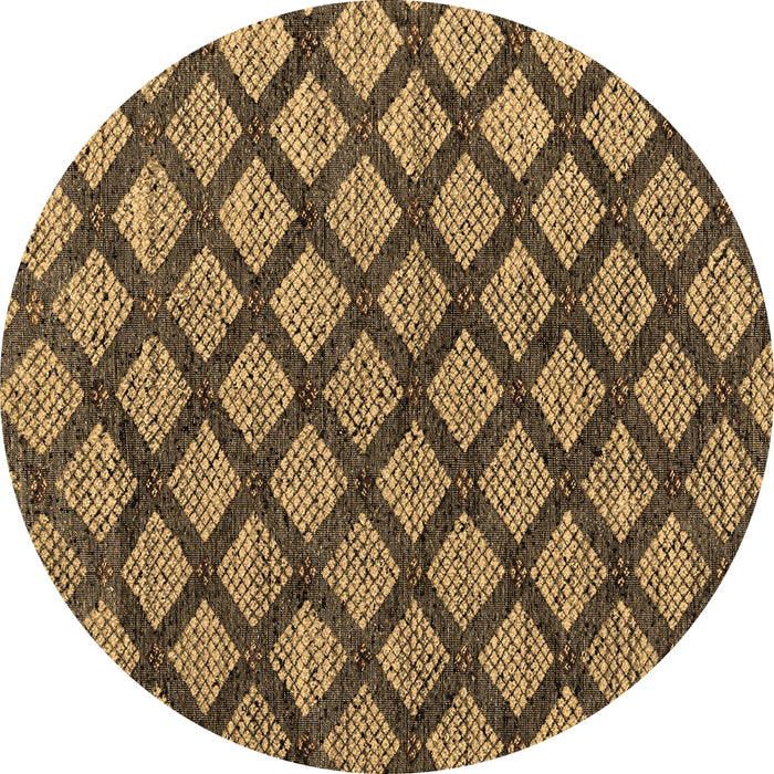 Round Machine Washable Abstract Brown Modern Rug, wshabs4777brn