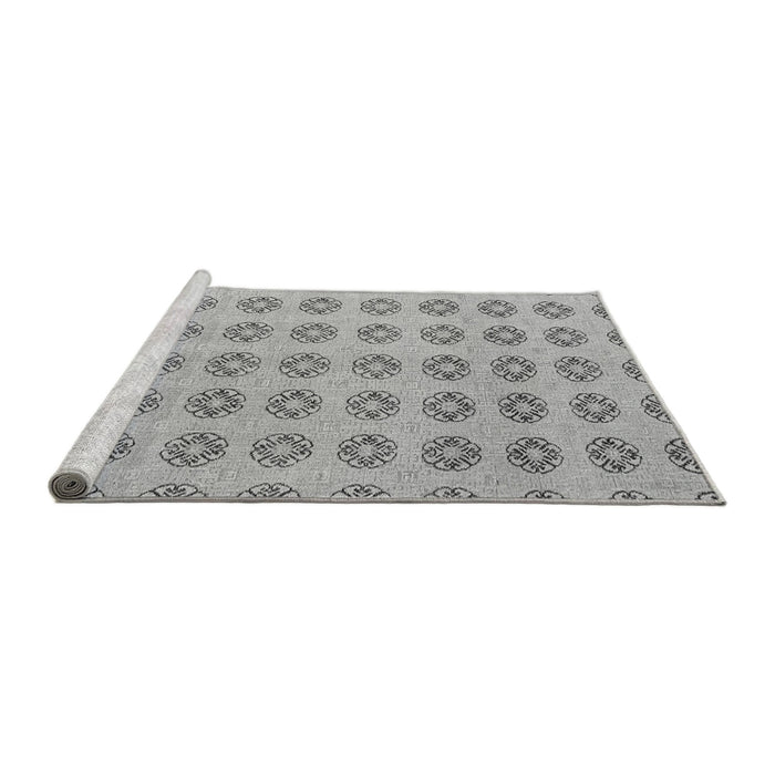 Sideview of Machine Washable Abstract Gray Modern Rug, wshabs4778gry