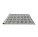 Sideview of Machine Washable Abstract Gray Modern Rug, wshabs4778gry