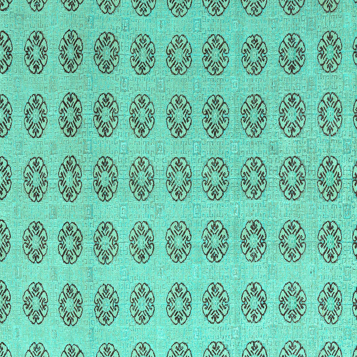 Square Machine Washable Abstract Turquoise Modern Area Rugs, wshabs4778turq