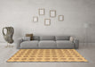 Machine Washable Abstract Brown Modern Rug in a Living Room,, wshabs4778brn