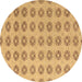 Round Machine Washable Abstract Brown Modern Rug, wshabs4778brn