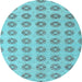 Round Machine Washable Abstract Light Blue Modern Rug, wshabs4778lblu