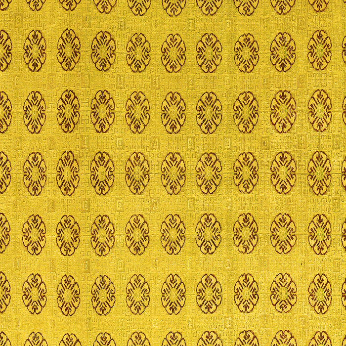 Square Machine Washable Abstract Yellow Modern Rug, wshabs4778yw