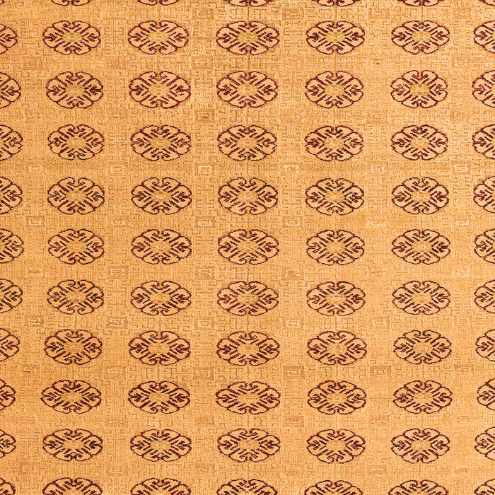 Square Machine Washable Abstract Orange Modern Area Rugs, wshabs4778org