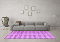 Machine Washable Abstract Purple Modern Rug, wshabs4778pur