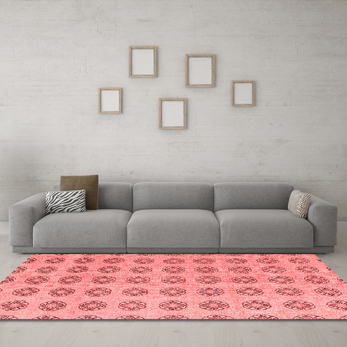 Modern Red Washable Rugs