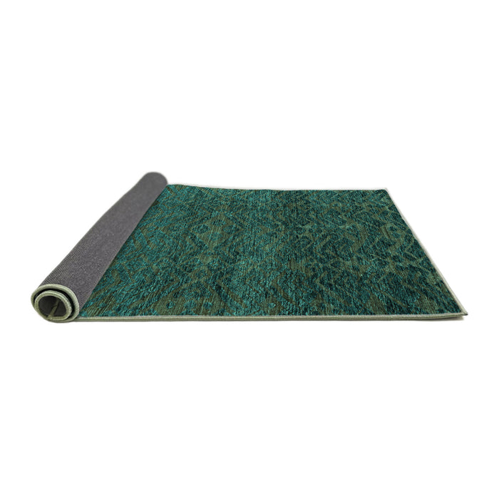Sideview of Abstract Turquoise Modern Rug, abs4779turq