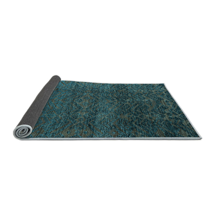 Sideview of Abstract Light Blue Modern Rug, abs4779lblu