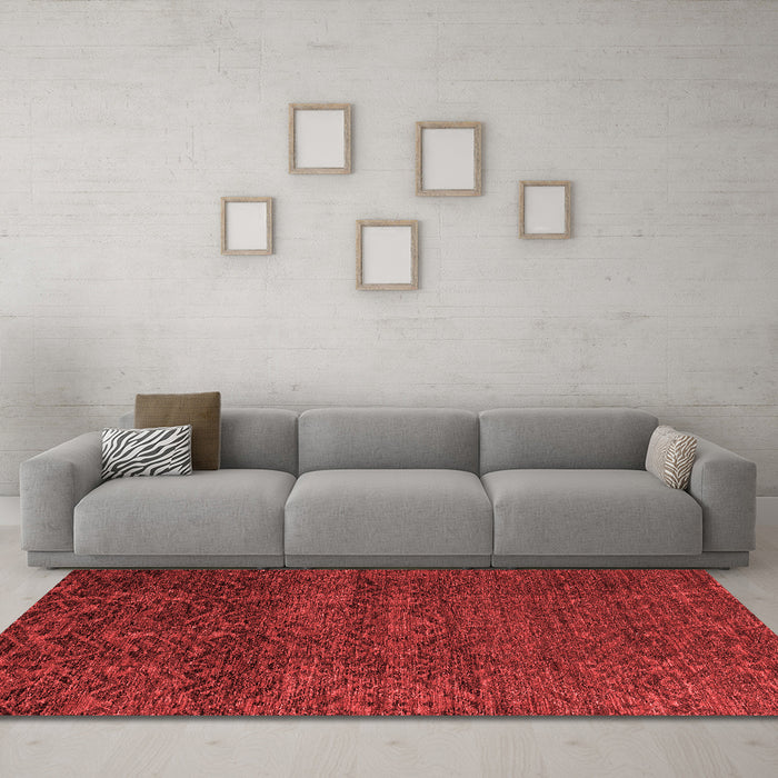 Modern Red Washable Rugs