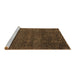 Sideview of Machine Washable Abstract Brown Modern Rug, wshabs4779brn