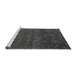 Sideview of Machine Washable Abstract Gray Modern Rug, wshabs4779gry