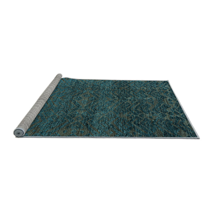 Sideview of Machine Washable Abstract Light Blue Modern Rug, wshabs4779lblu