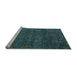 Sideview of Machine Washable Abstract Light Blue Modern Rug, wshabs4779lblu