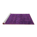 Sideview of Machine Washable Abstract Purple Modern Area Rugs, wshabs4779pur