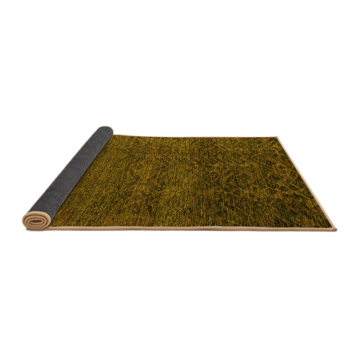Sideview of Abstract Yellow Modern Rug, abs4779yw