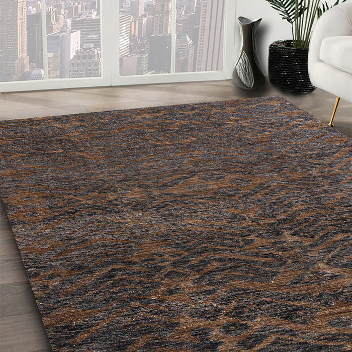 Machine Washable Abstract Puce Purple Rug in a Family Room, wshabs4779