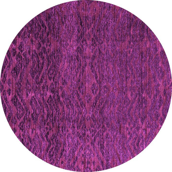 Round Machine Washable Abstract Pink Modern Rug, wshabs4779pnk