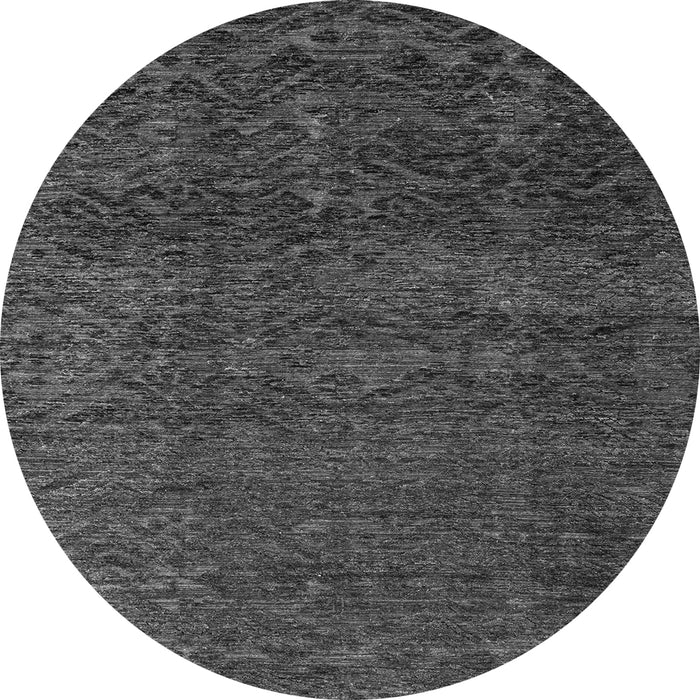 Round Abstract Gray Modern Rug, abs4779gry