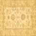 Square Oriental Brown Traditional Rug, abs477brn