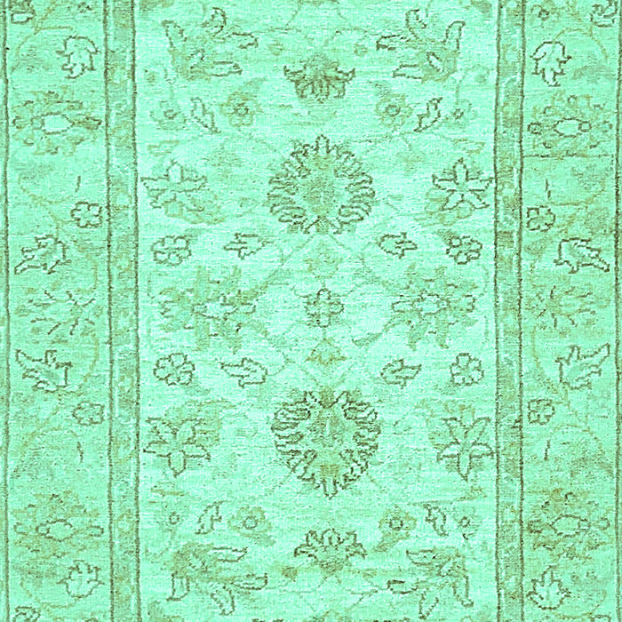 Machine Washable Oriental Turquoise Traditional Area Rugs, wshabs477turq