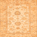 Square Machine Washable Oriental Orange Traditional Area Rugs, wshabs477org