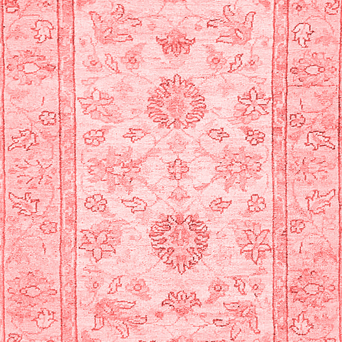 Machine Washable Oriental Red Traditional Rug, wshabs477red
