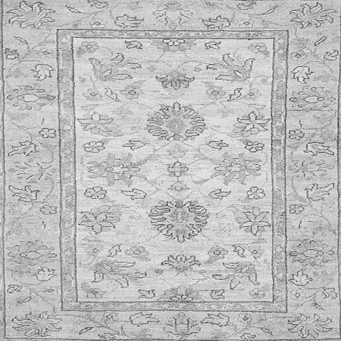 Square Machine Washable Oriental Gray Traditional Rug, wshabs477gry