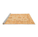 Sideview of Machine Washable Oriental Orange Traditional Area Rugs, wshabs477org