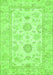 Machine Washable Oriental Green Traditional Area Rugs, wshabs477grn