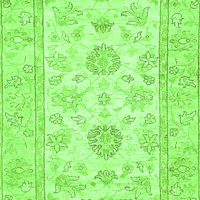 Machine Washable Oriental Green Traditional Area Rugs, wshabs477grn