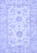 Machine Washable Oriental Blue Traditional Rug, wshabs477blu