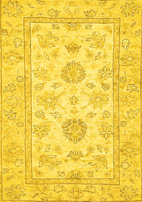 Oriental Yellow Traditional Rug, abs477yw