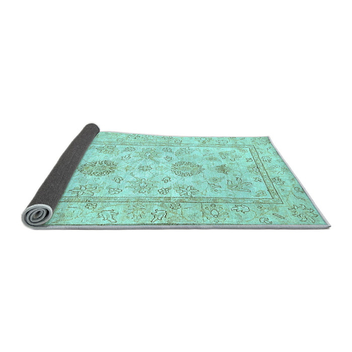 Sideview of Oriental Light Blue Traditional Rug, abs477lblu