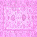 Square Oriental Purple Traditional Rug, abs477pur