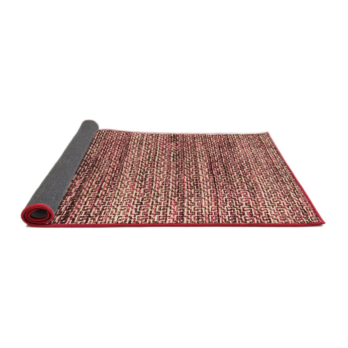 Sideview of Abstract Fire Brick Red Modern Rug, abs4780