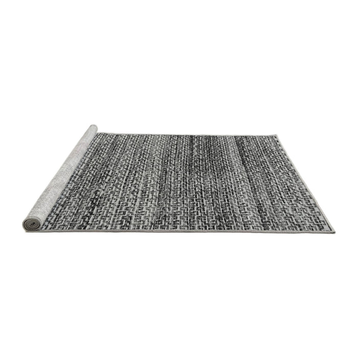 Sideview of Machine Washable Abstract Gray Modern Rug, wshabs4780gry