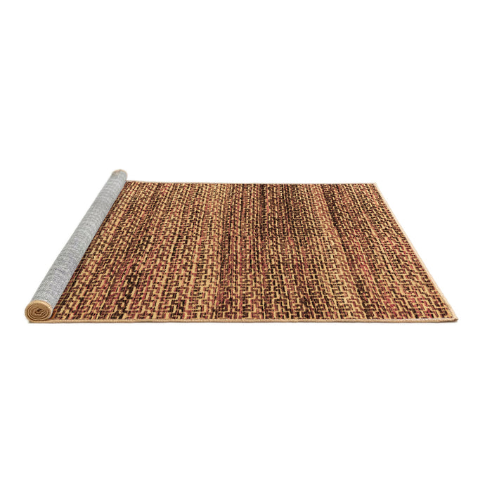 Sideview of Machine Washable Abstract Brown Modern Rug, wshabs4780brn