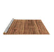 Sideview of Machine Washable Abstract Brown Modern Rug, wshabs4780brn