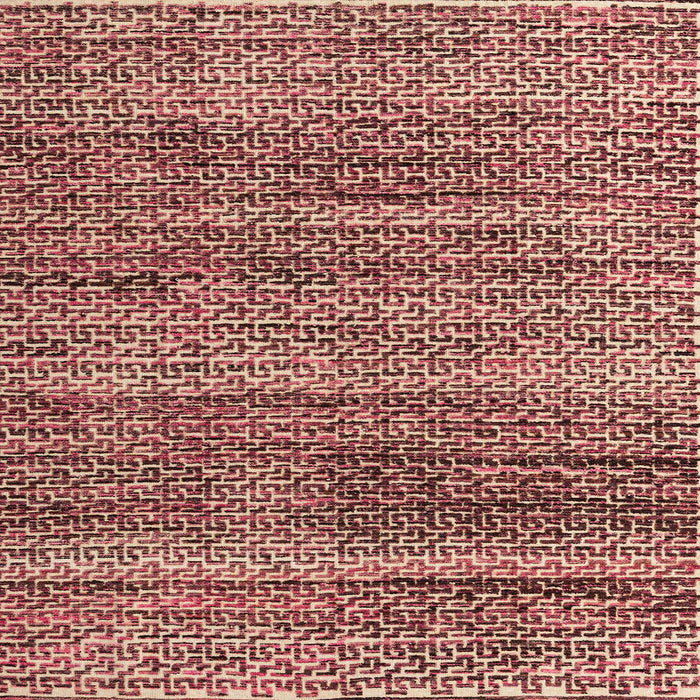 Square Abstract Fire Brick Red Modern Rug, abs4780