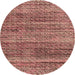 Round Abstract Fire Brick Red Modern Rug, abs4780