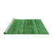 Sideview of Machine Washable Abstract Emerald Green Modern Area Rugs, wshabs4780emgrn