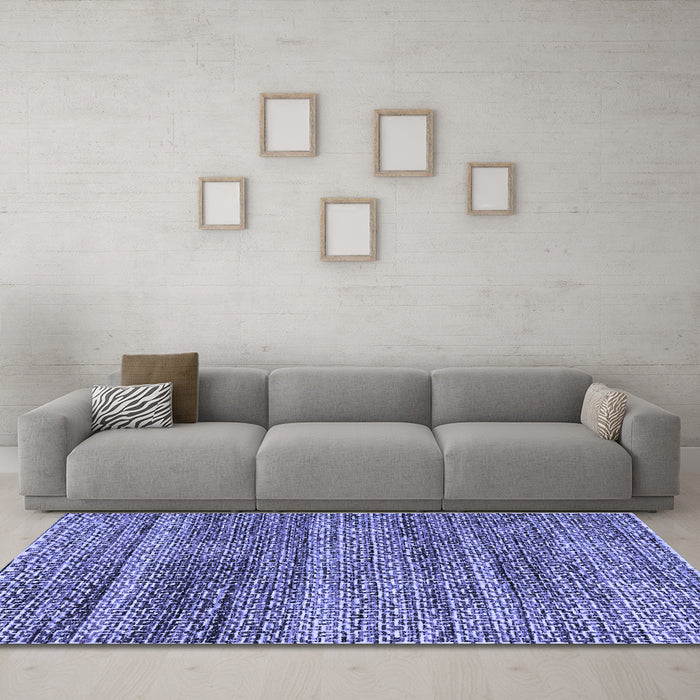 Machine Washable Abstract Blue Modern Rug in a Living Room, wshabs4780blu