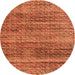 Round Abstract Orange Modern Rug, abs4780org